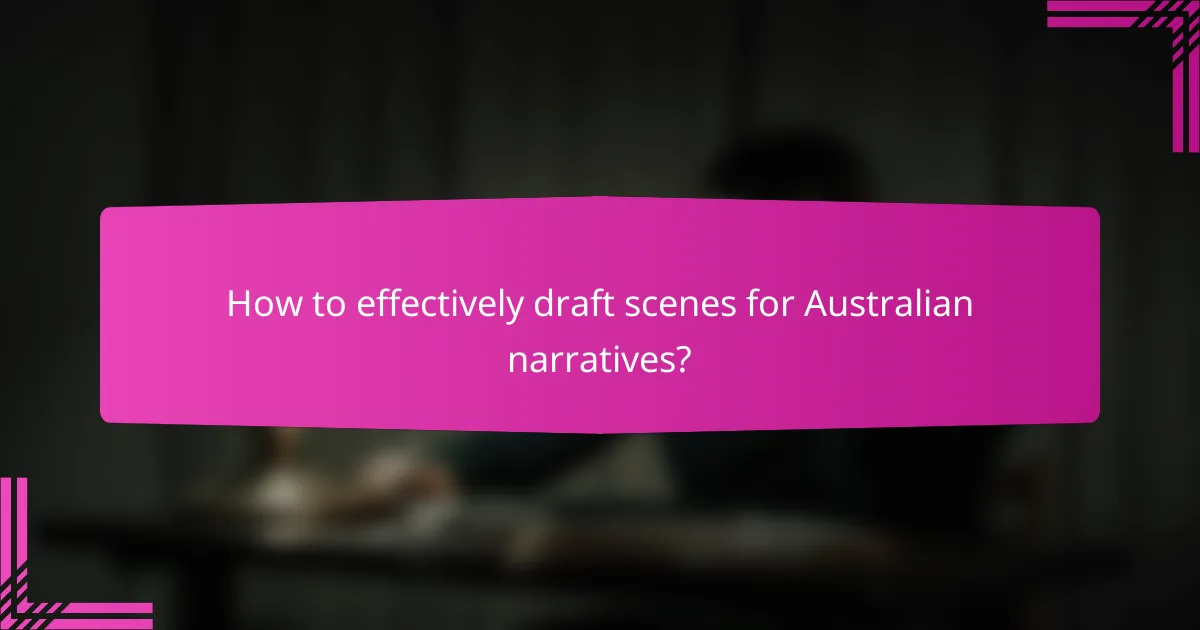 How to effectively draft scenes for Australian narratives?