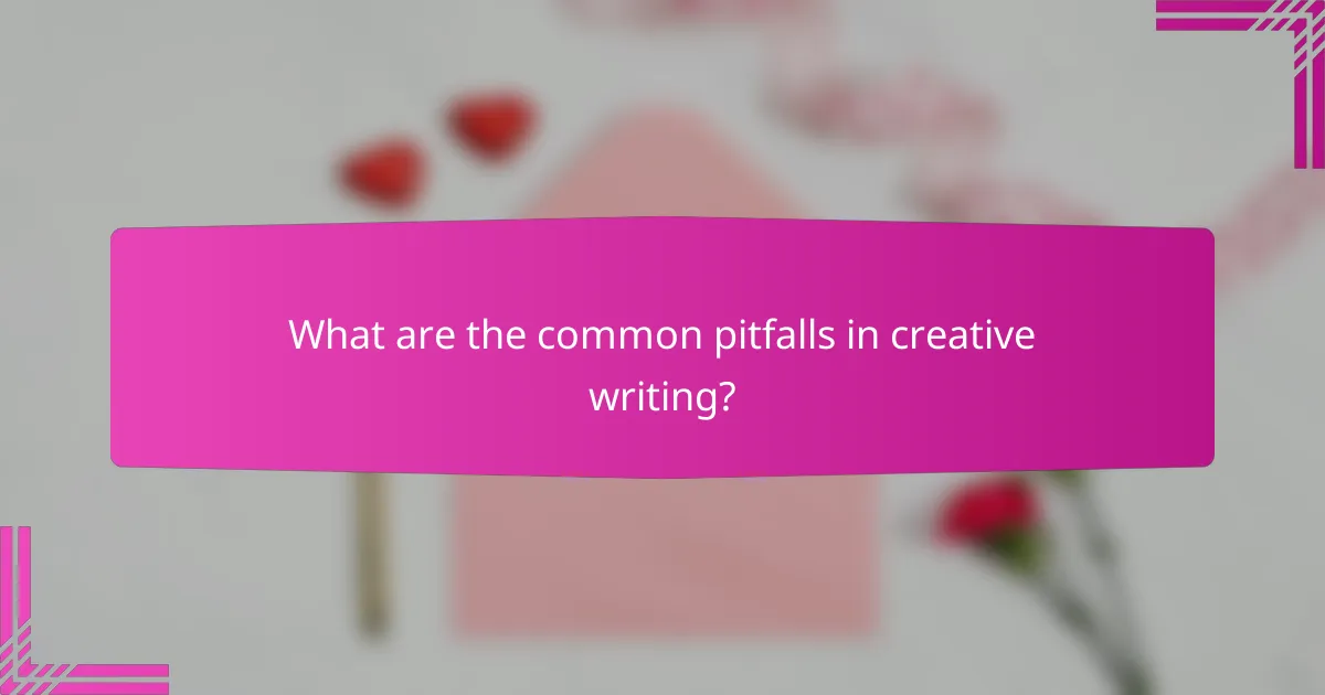 What are the common pitfalls in creative writing?